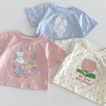 【80-150cm】Tシャツ 可愛い ドット 女の子 トップス - 画像 (18)