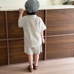 【80-150cm】セットアップorワンピース ストライプ 兄妹お揃いコーデ - 画像 (8)