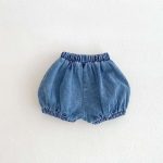 【73-100cm】トップスorパンツ ベビー 可愛い デニム ブルマ - 画像 (3)