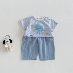 【73-110cm】Tシャツ 可愛い ボーダー トップス - 画像 (14)