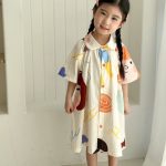 【80-150cm】セットアップorワンピース 落書き 兄妹お揃い - 画像 (4)