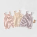 【73-100cm】サロペット パステルカラー 無地 肌触り良い ベビー服