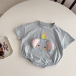 【予約販売】【66-100cm】ロンパース 可愛い ゾウ柄 ベビー服 - 画像 (6)