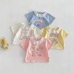 【73-120cm】Tシャツ 可愛い ガールズ 着心地良い トップス - 画像 (9)