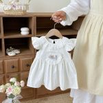 【73-110cm】ワンピース 可愛い ドット クマ - 画像 (4)