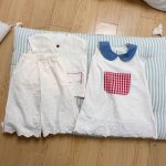 【80-150cm】セットアップ/ワンピース 可愛い チェック おしゃれ 兄妹お揃い - 画像 (7)