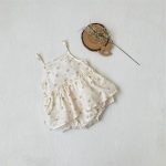 【66-90cm】ロンパース ベビー 韓国風 キャミ 花柄 - 画像 (7)