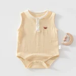 【66-90cm】ロンパース ベビーノースリーブ カニ柄 - 画像 (5)