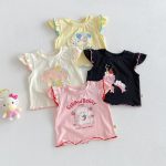 【73-120cm】シャツ 可愛い フリル 女の子 おしゃれ
