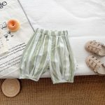 【66-100cm】ワイドパンツ ストライプ ゆったり 履きやすい ボトムス - 画像 (8)