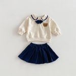 【73-110cm】クマ柄セーラー風セットアップ - 画像 (8)
