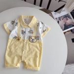 【予約販売】【66-100cm】ロンパース キュート クマ 可愛い ベビー服 - 画像 (6)