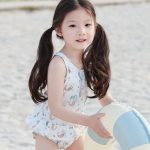【80-130cm】水着 フリル付き ガールズ マーメイド風 UVカット - 画像 (5)