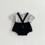 【66-90cm】サロペットorTシャツ カジュアル シンプル 赤ちゃん服 - 画像 (8)