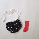 【66-100cm】Tシャツ or ショートパンツ ベビー 無地 ドット&チェック柄 - 画像 (6)