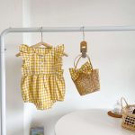 【73-100cm】ロンパース チェック柄 ノースリーブ 可愛い ベビー服 - 画像 (6)