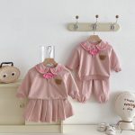 【73-110cm】クマ柄セーラー風セットアップ - 画像 (11)