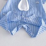 【66-90cm】ロンパース ストライプ ブルー ベビー服 - 画像 (8)