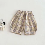 【73-120cm】ショートパンツ ベビー男女兼用 チェック - 画像 (6)