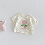 【80-150cm】Tシャツ 可愛い ドット 女の子 トップス - 画像 (3)