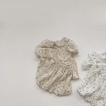 【73-100cm】セットアップ ベビー 女の子 韓国風 小花柄 丸襟 - 画像 (5)