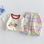 【73-110cm】セットアップ ツリー柄 シャツ&カラフルパンツ - 画像 (8)