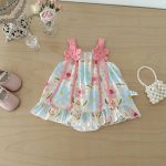 【66-90cm】キャミロンパース ピンク フラワー 可愛い 女の子 - 画像 (6)