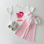 【90-150cm】半袖Tシャツ 韓国風 フードプリント 可愛い - 画像 (6)