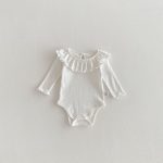 【66-90cm】　ロンパース 柔らか フリル襟 ベビー服 - 画像 (7)