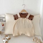 【73-100cm】サロペット ナチュラル 柔らかい シンプル ベビー服 - 画像 (12)