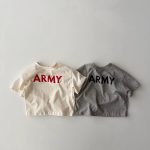 【80-160cm】半袖Tシャツ ベビー 韓国風 英字柄 - 画像 (2)