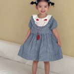 【80-150cm】セットアップorワンピース ブルーチェック - 画像 (4)