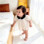 【66-90cm】ロンパース パフスリーブ ドット おしゃれ ベビー服 - 画像 (4)