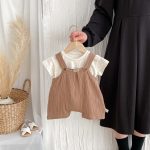 【73-100cm】サロペット ナチュラル 柔らかい シンプル ベビー服 - 画像 (10)
