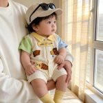 【66-100cm】ロンパース クマ 可愛い 半袖 ベビー服 - 画像 (4)