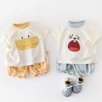 【73-110cm】Tシャツ アヒル 可愛い 着心地良い トップス - 画像 (6)