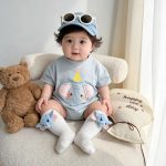 【予約販売】【66-100cm】ロンパース 可愛い ゾウ柄 ベビー服 - 画像 (3)
