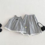 【73-110cm】セットアップ ブラックチェック おしゃれ - 画像 (4)
