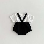 【66-90cm】サロペットorTシャツ カジュアル シンプル 赤ちゃん服 - 画像 (9)
