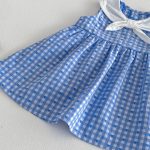 【73-120cm】ワンピースorシャツorスカート 可愛い ブルー チェック - 画像 (14)