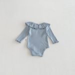 【66-90cm】　ロンパース 柔らか フリル襟 ベビー服 - 画像 (9)