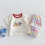 【73-110cm】セットアップ ツリー柄 シャツ&カラフルパンツ - 画像 (7)