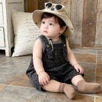 【73-100cm】セットアップ ヒョウ柄 サロペット&シャツ 可愛い - 画像 (10)