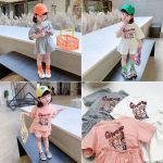 【80-130cm】セットアップ 女の子 英字柄 カートゥーン - 画像 (6)