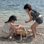 【90-140cm】水着 花模様 おしゃれ 上下セット - 画像 (9)