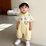 【予約販売】【66-100cm】ロンパース キュート クマ 可愛い ベビー服 - 画像 (3)