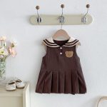 【73-110cm】ワンピース クマセーラー ノースリーブ 女の子 シンプル - 画像 (17)