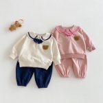 【73-110cm】クマ柄セーラー風セットアップ - 画像 (3)