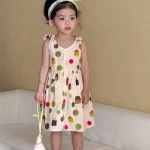 【80-150cm】セットアップ or ワンピース キッズ 韓国風 ドット - 画像 (5)