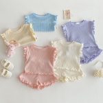 【73-120cm】セットアップ パステルカラー リブ 女の子 - 画像 (10)